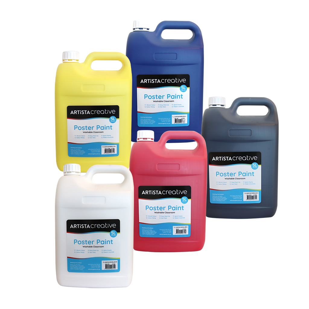 Artista Creative Poster Paint 5L - 5pk - Educating Kids
