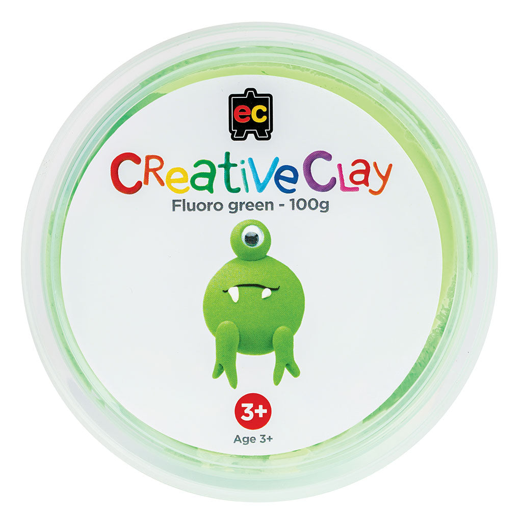 CreativeClay Fluoro Green - 100g - Educating Kids