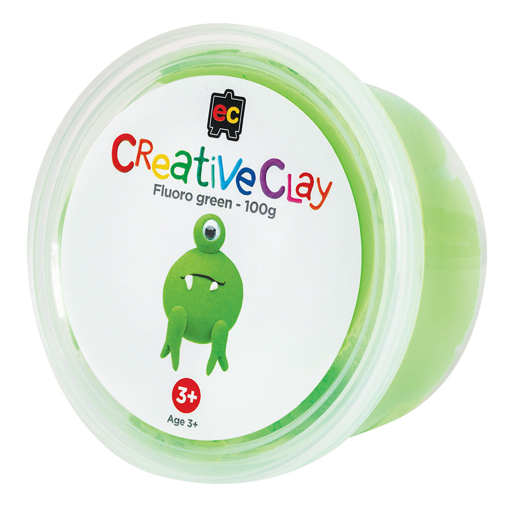 CreativeClay Fluoro Green - 100g - Educating Kids