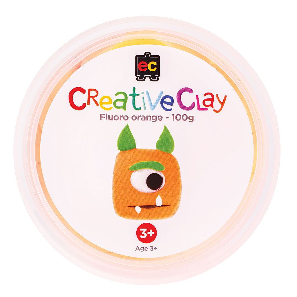 CreativeClay Fluoro Orange - 100g - Educating Kids