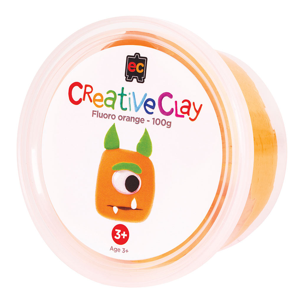 CreativeClay Fluoro Orange - 100g - Educating Kids