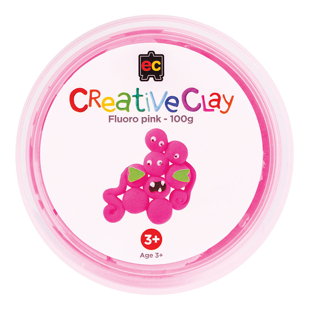 CreativeClay Fluoro Pink - 100g - Educating Kids