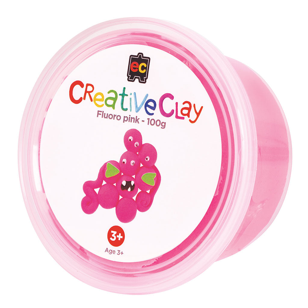 CreativeClay Fluoro Pink - 100g - Educating Kids