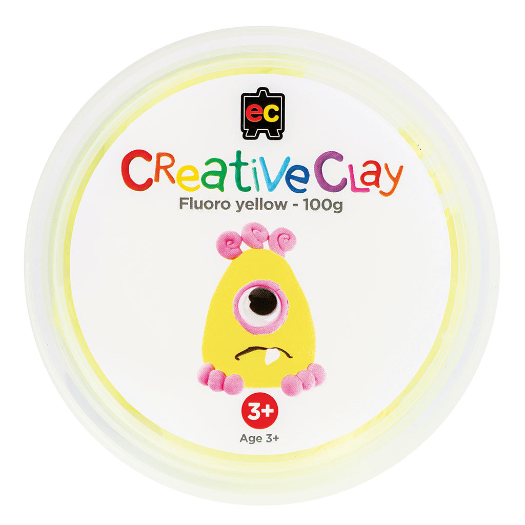 CreativeClay Fluoro Yellow - 100g - Educating Kids