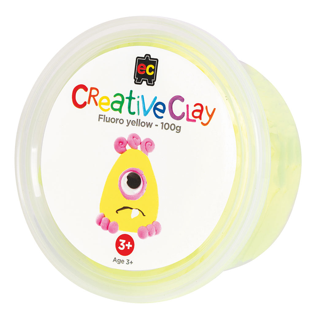 CreativeClay Fluoro Yellow - 100g - Educating Kids