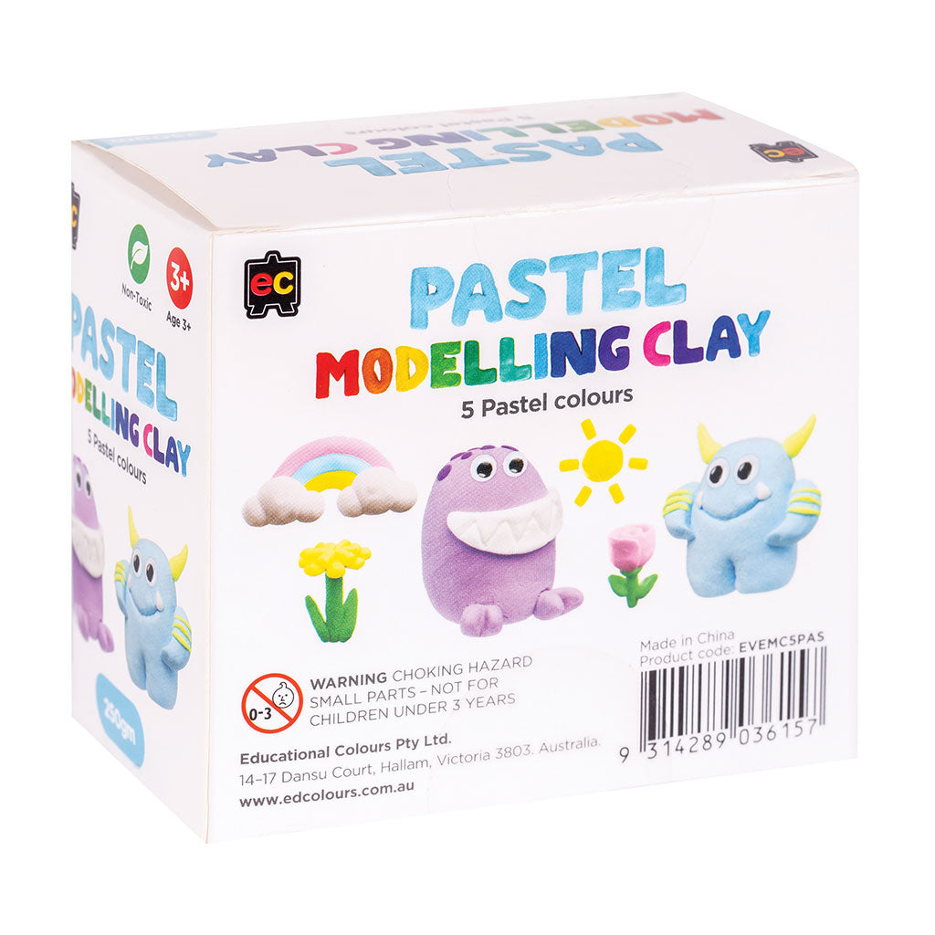 Modelling Clay (Pastel) 5 colours - 250g - Educating Kids