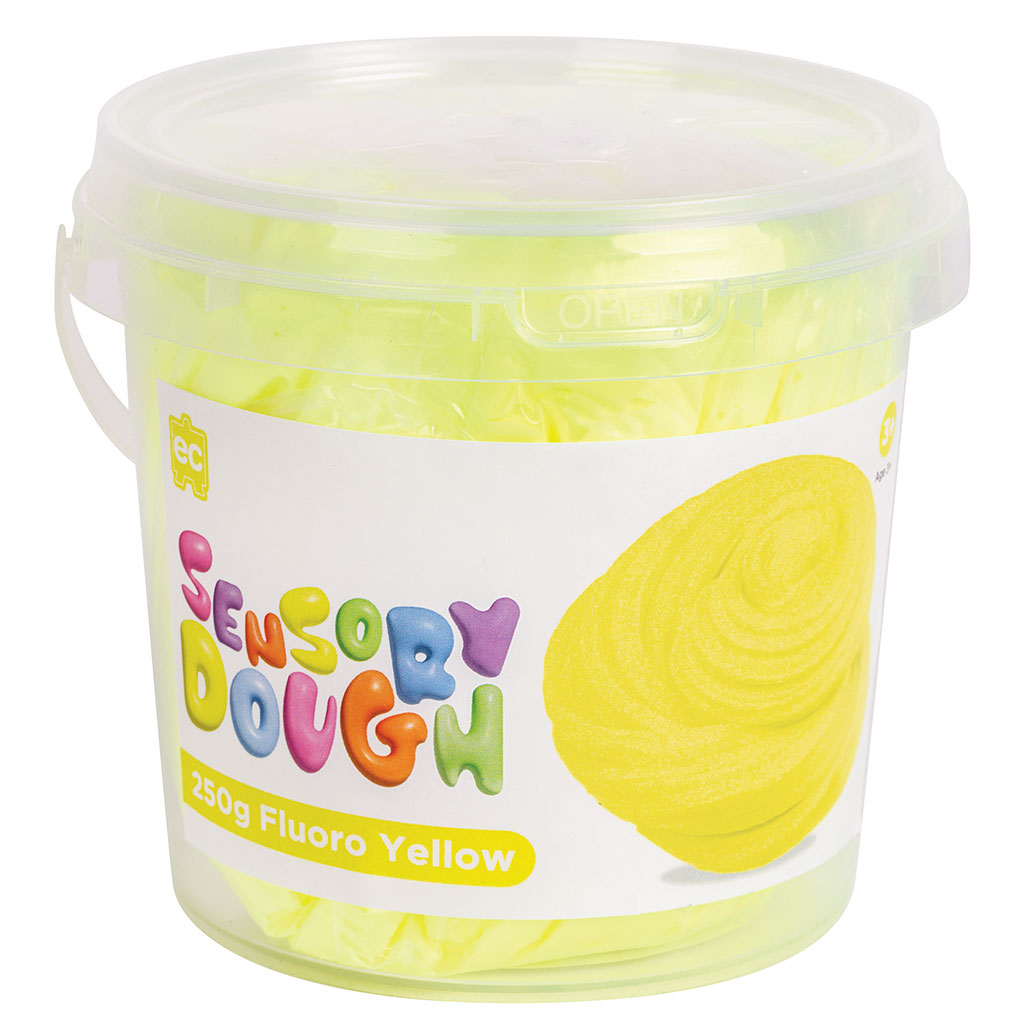 Sensory Dough Fluoro Yellow - 250g - Educating Kids
