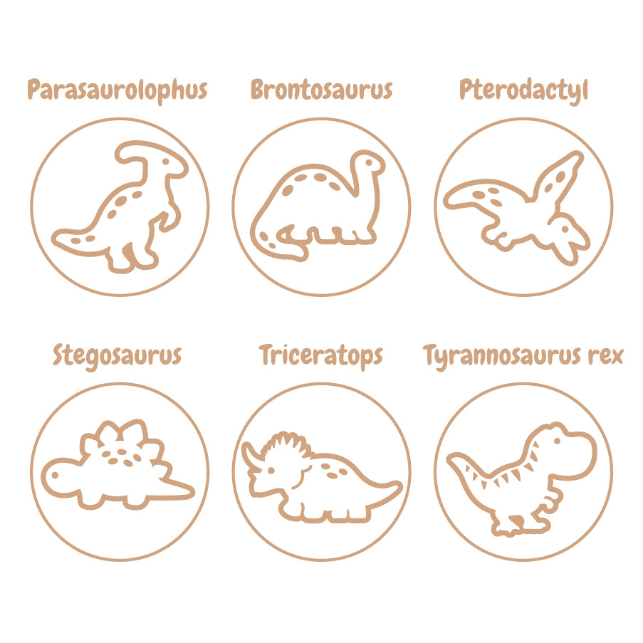 Wooden Dough Stamps - Dinosaurs - Educating Kids