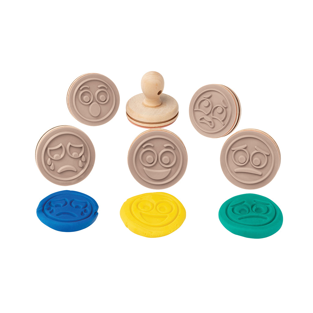 Wooden Dough Stamps - Emotions - Educating Kids