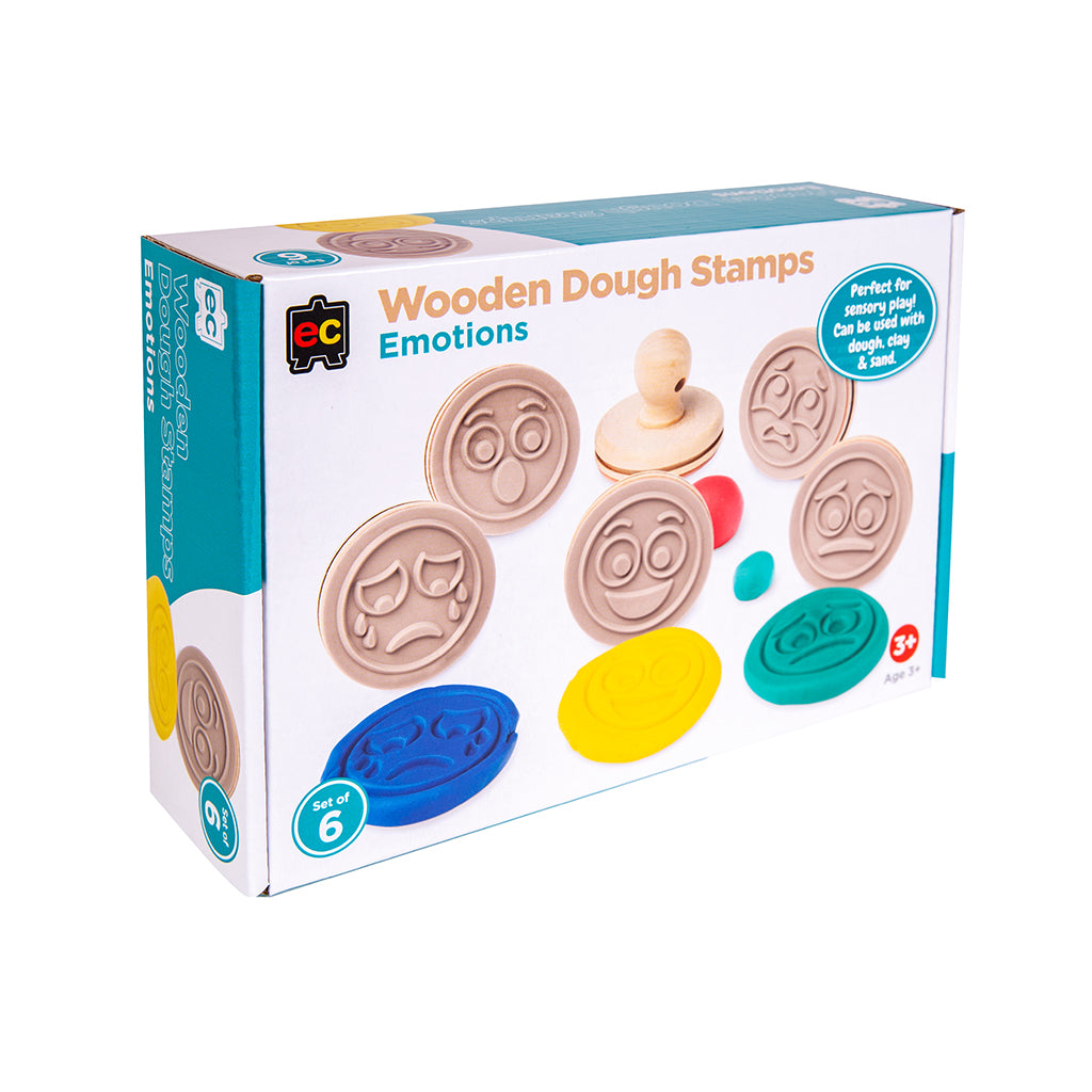 Wooden Dough Stamps - Emotions - Educating Kids