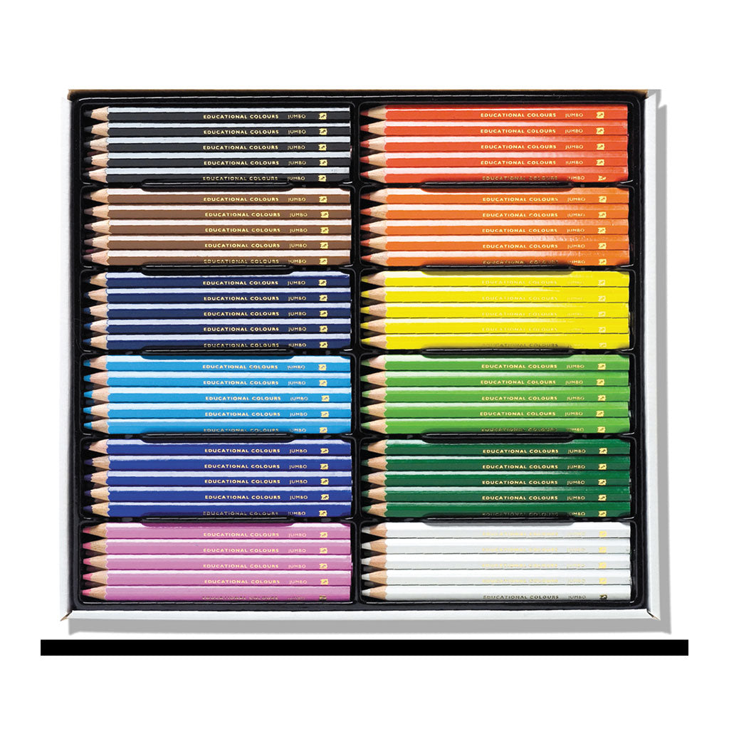 Jumbo Colouring Pencils Triangular - Pack of 120 - Educating Kids