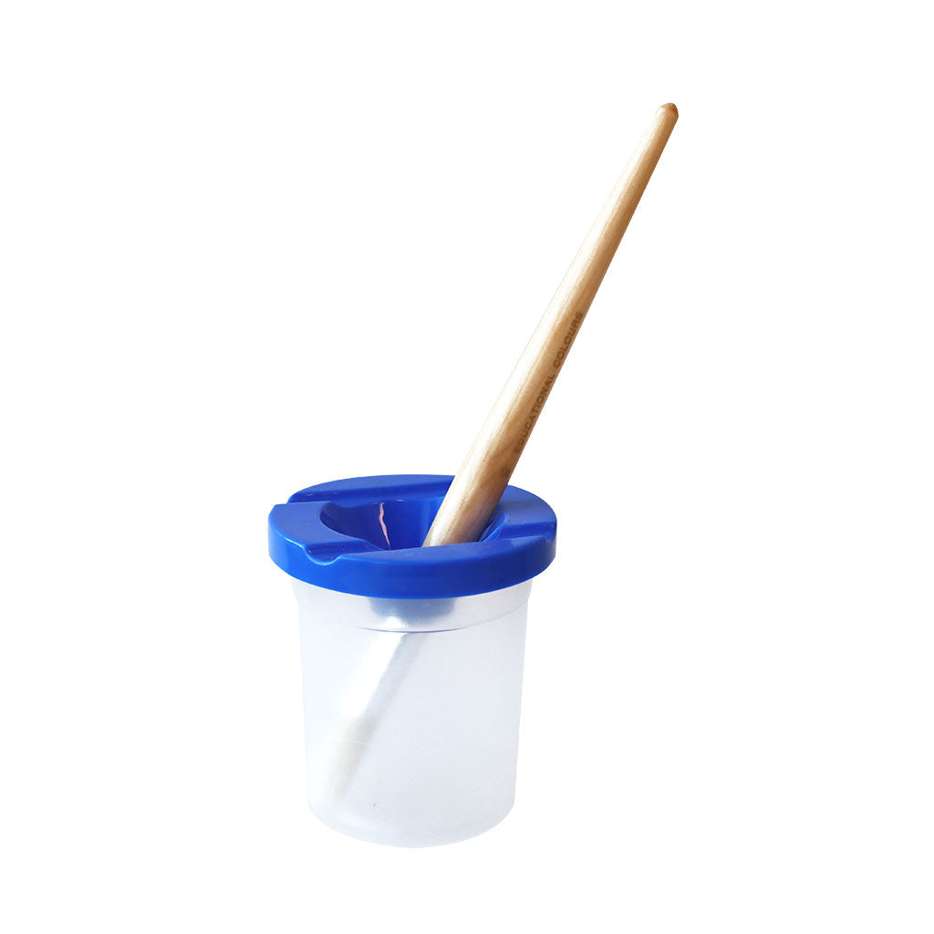 Paint Pot with Lid - Blue - Educating Kids