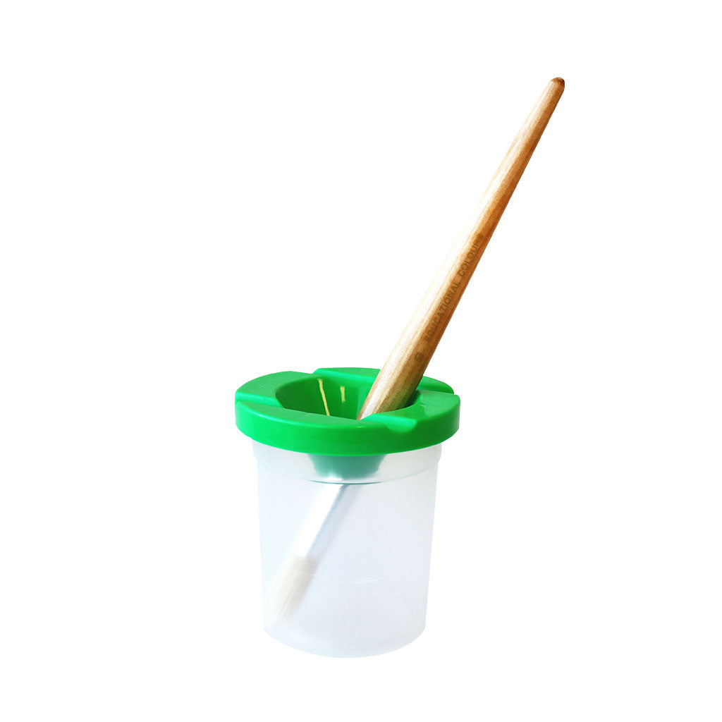 Paint Pot with Lid - Green - Educating Kids