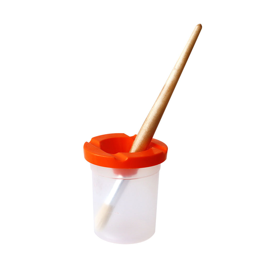 Paint Pot with Lid - Orange - Educating Kids