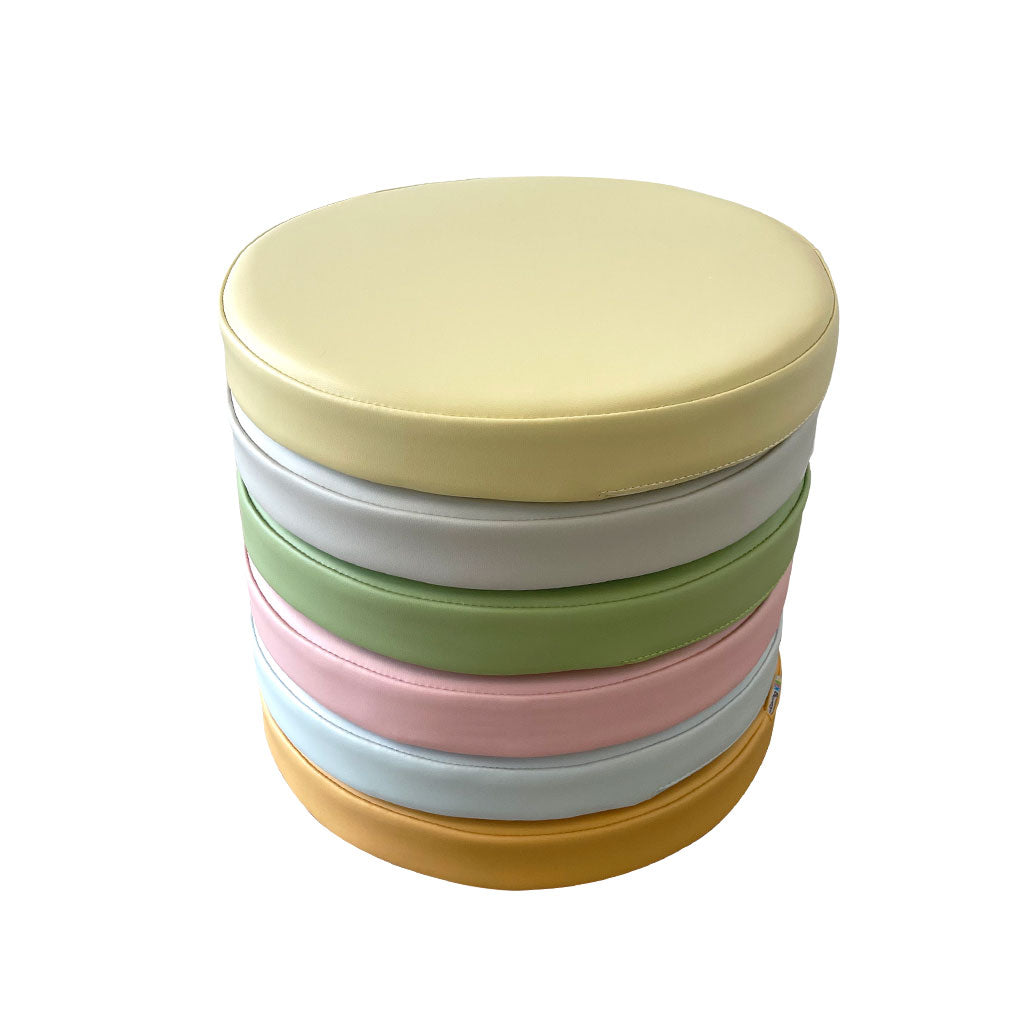 Round Floor Cushions Pastel 35 cm – 6pc