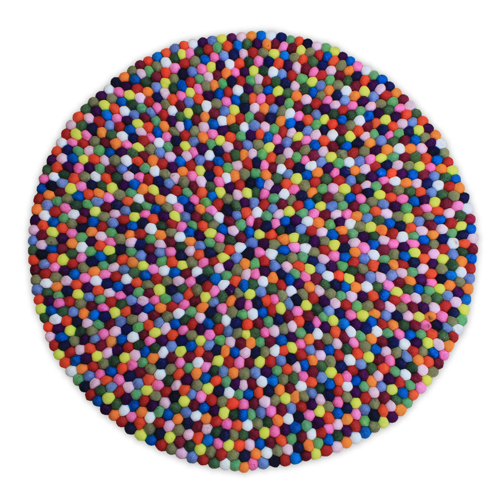 Felt Ball Mat 90cm - Freckle