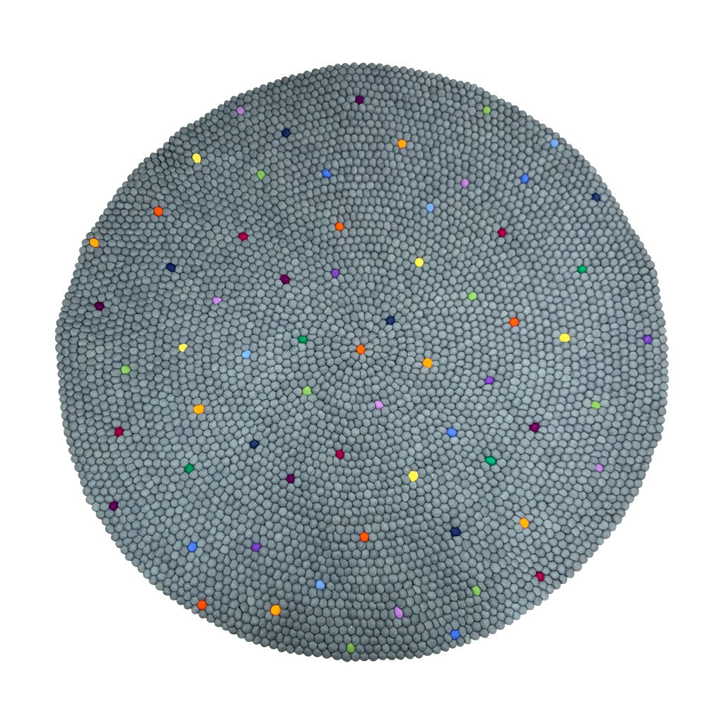 Felt Ball Mat 1.5m - Grey & Freckle
