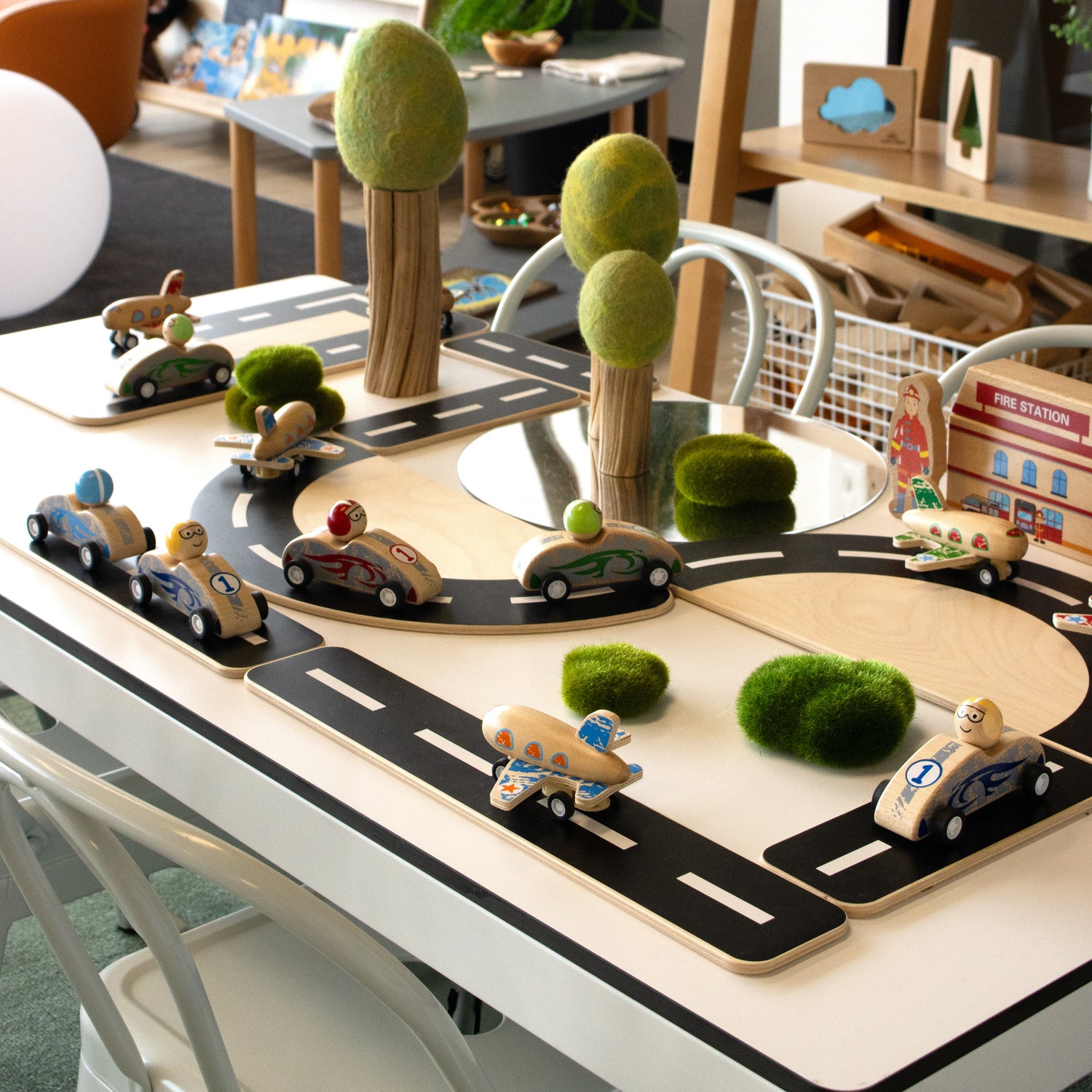 Wooden Pull Back Racing Cars – 8pc