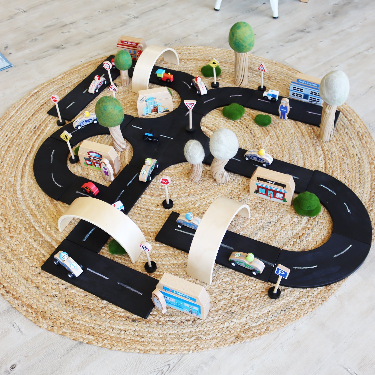 Wooden Pull Back Racing Cars – 8pc