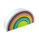 Wooden Rainbow Stacking Toy Yellow - 7pc