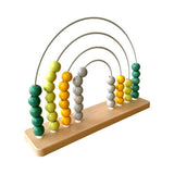 Wooden Rainbow Abacus - Brown - Educating Kids