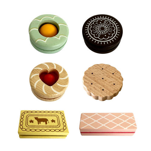 Wooden Biscuit Playset - 6pc Set