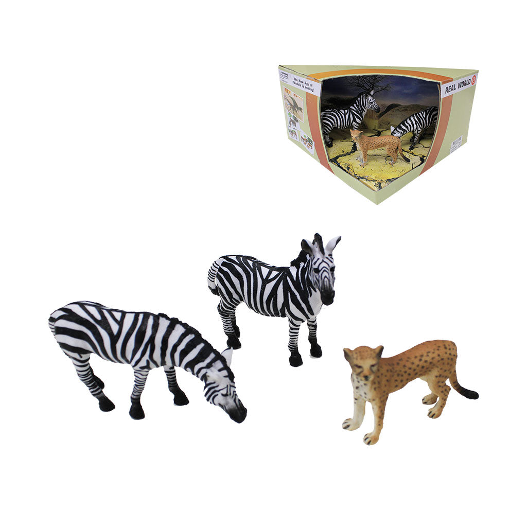 Zebras & Cheetah - 3pc