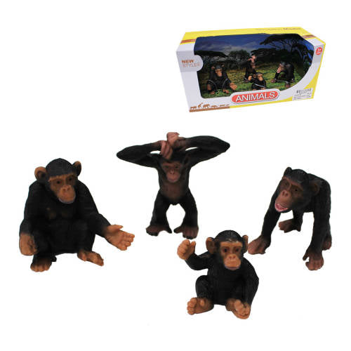 Chimpanzees - Set of 4 - Educating Kids