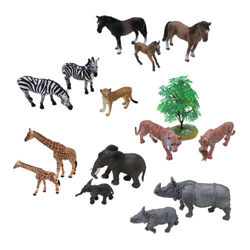 Animal Figurines Wild - Set of 17 - Educating Kids