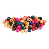 Beads Wooden Asst – 1.2cm - Pack of 100 - Educating Kids
