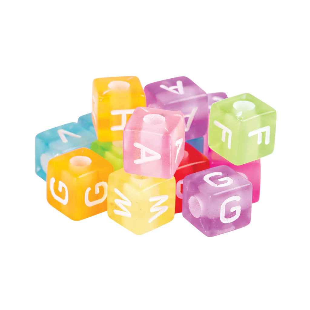 Alphabet Cube Beads Coloured – 100 g