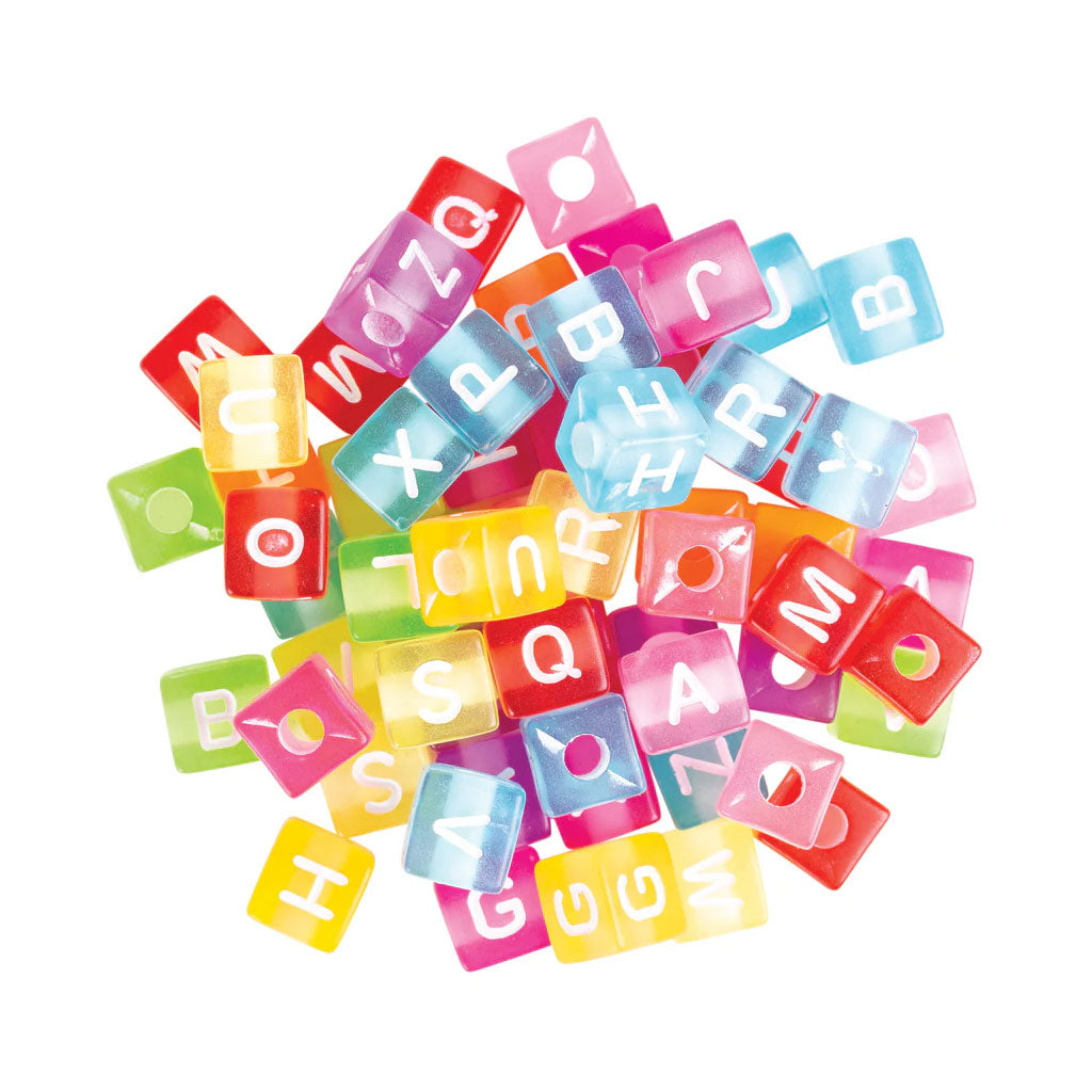 Alphabet Cube Beads Coloured – 100 g