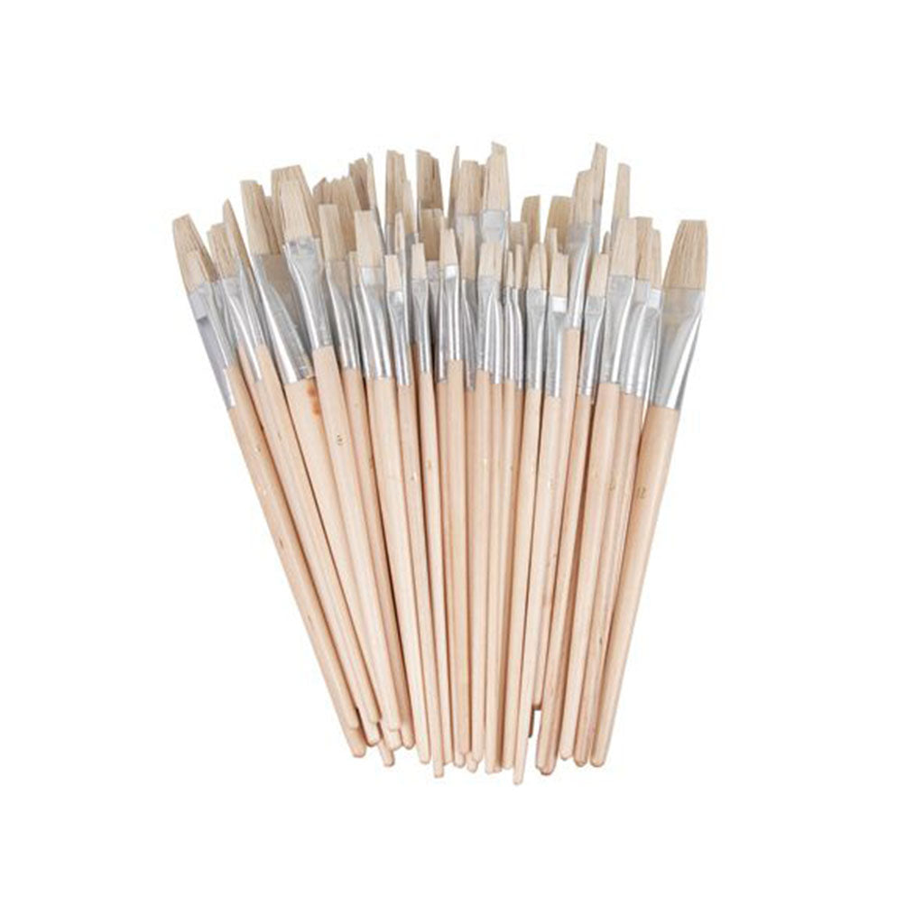 Hog Hair Brushes Asst Flat - Set of 60