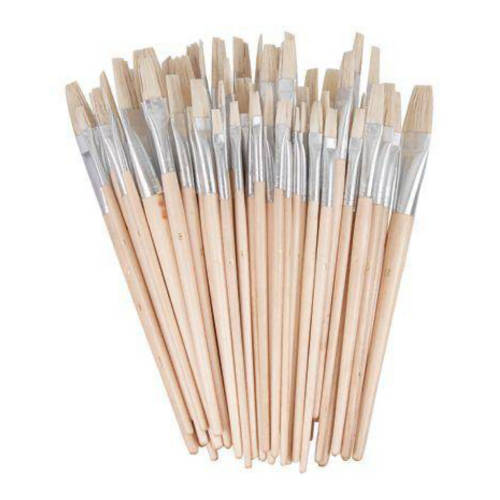 Hog Hair Brushes Asst Sizes - Set of 60