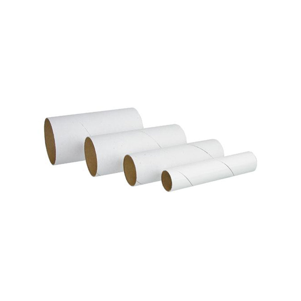 Cardboard Tubes White Asst Sizes – Pack of 60 - Educating Kids