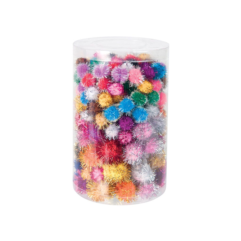 Glitter Pom Poms - Pack of 200 - Educating Kids