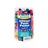 Glitter Pom Poms - Pack of 200 - Educating Kids