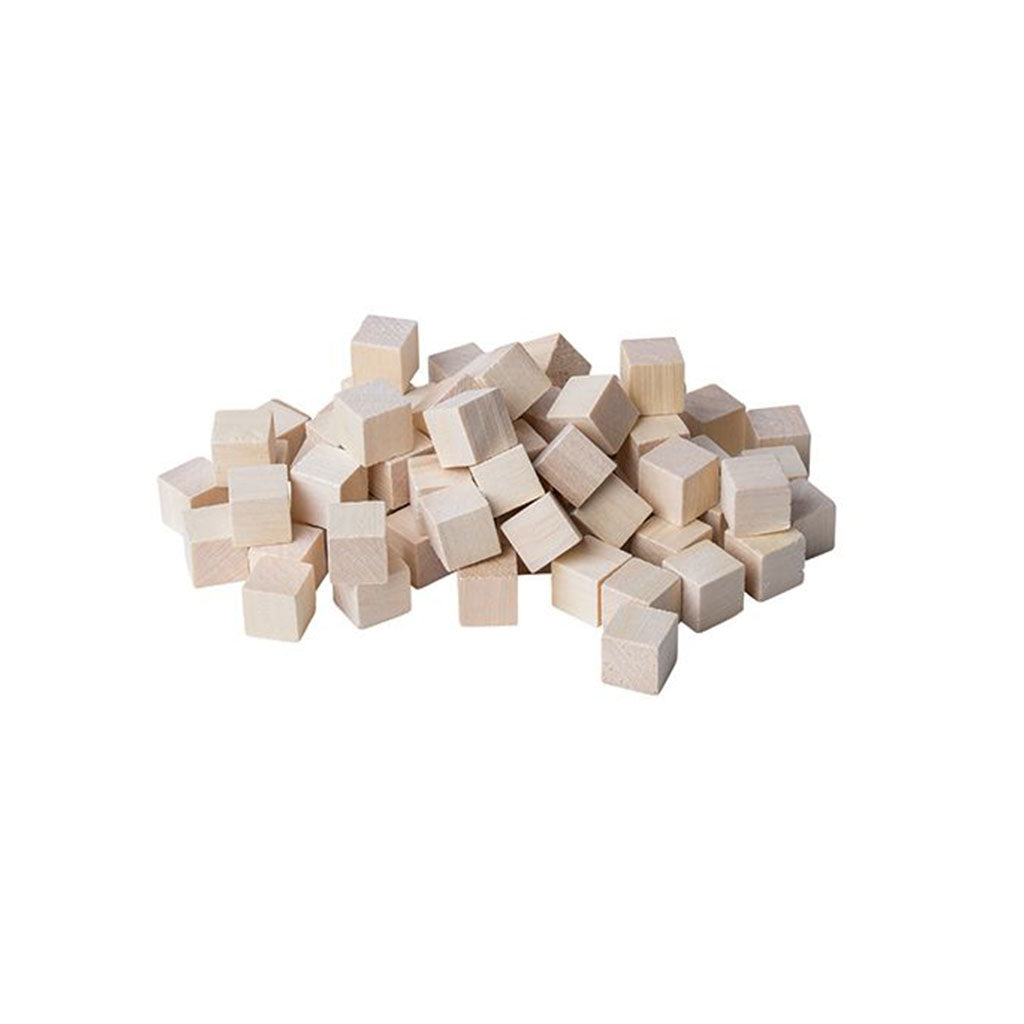 Wooden Cubes Natural – 1.5cm - Pack of 72 - Educating Kids