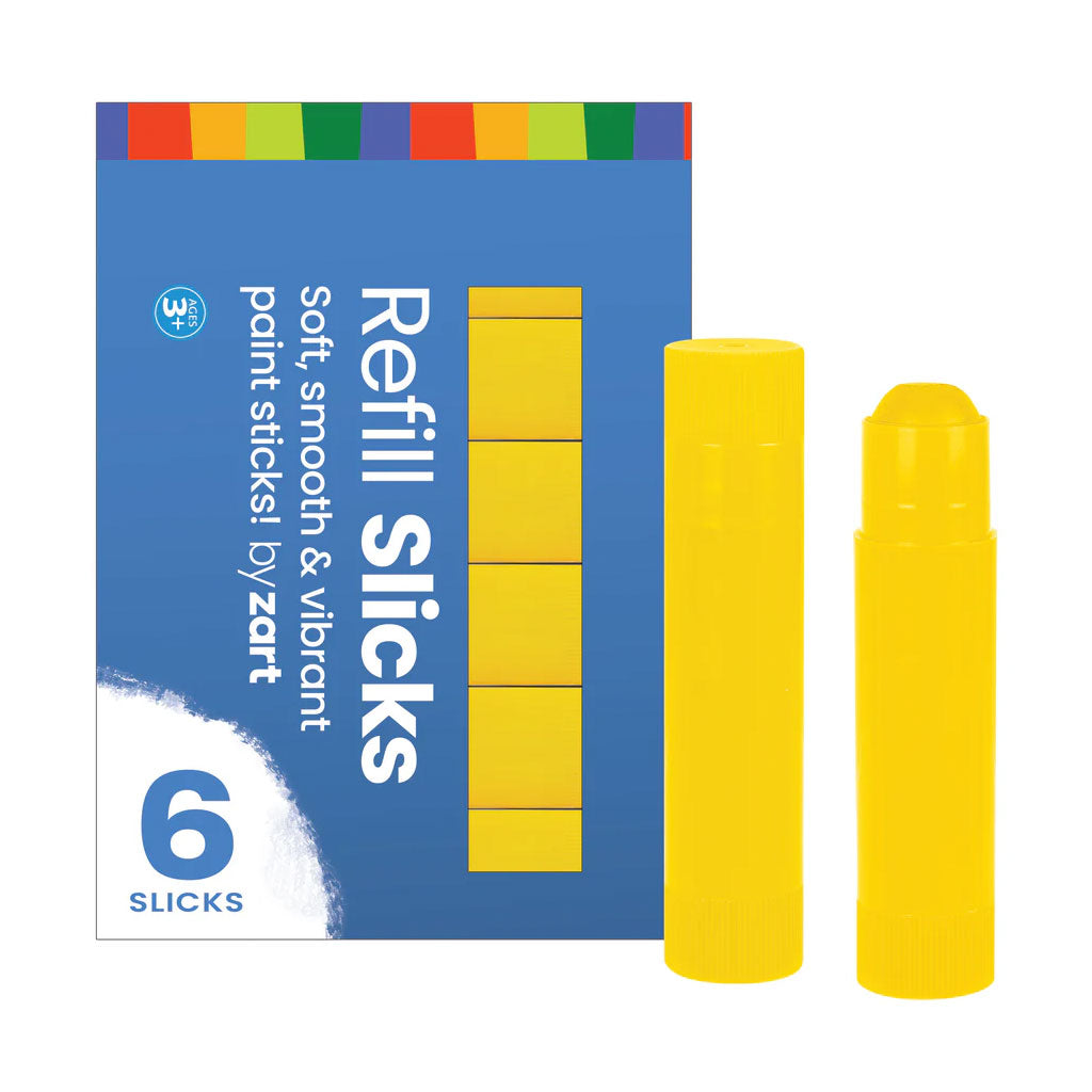 Slicks Paint Sticks Yellow - Pack of 6