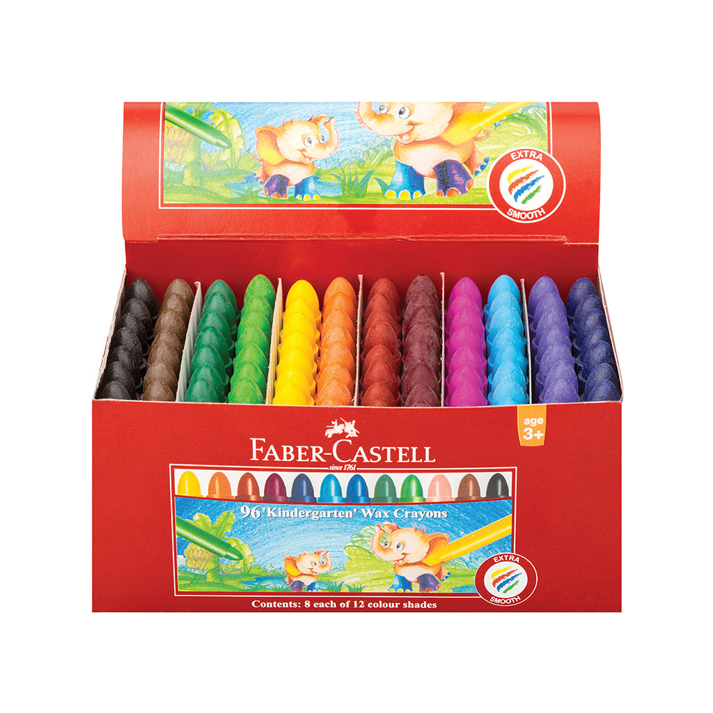 Faber-Castell Kindergarten Crayons - 12 Colours Pack of 96