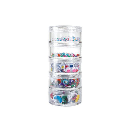 Joggle Eyes Stackable Coloured - Pack of 450 - 5-20mm - Educating Kids