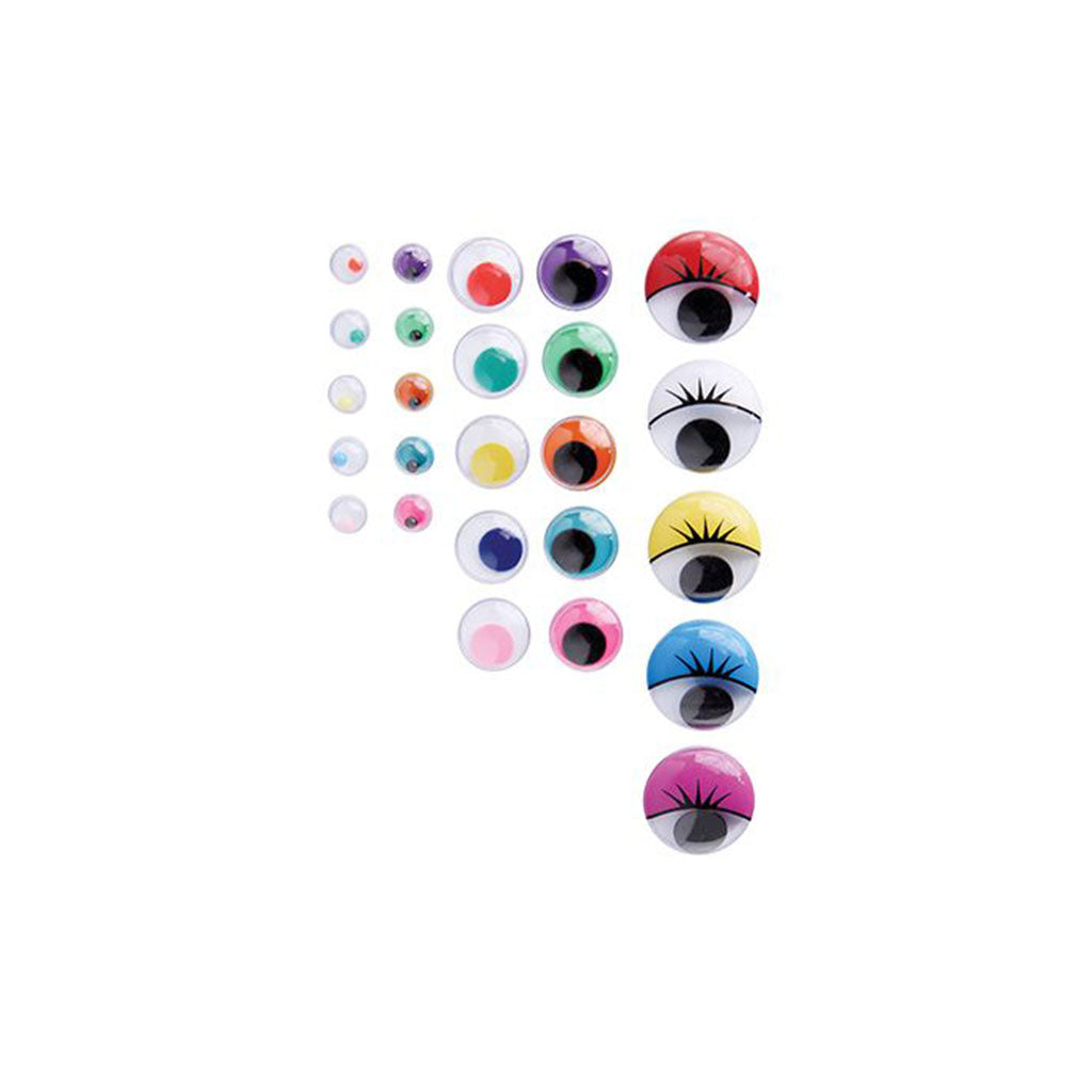 Joggle Eyes Stackable Coloured - Pack of 450 - 5-20mm - Educating Kids