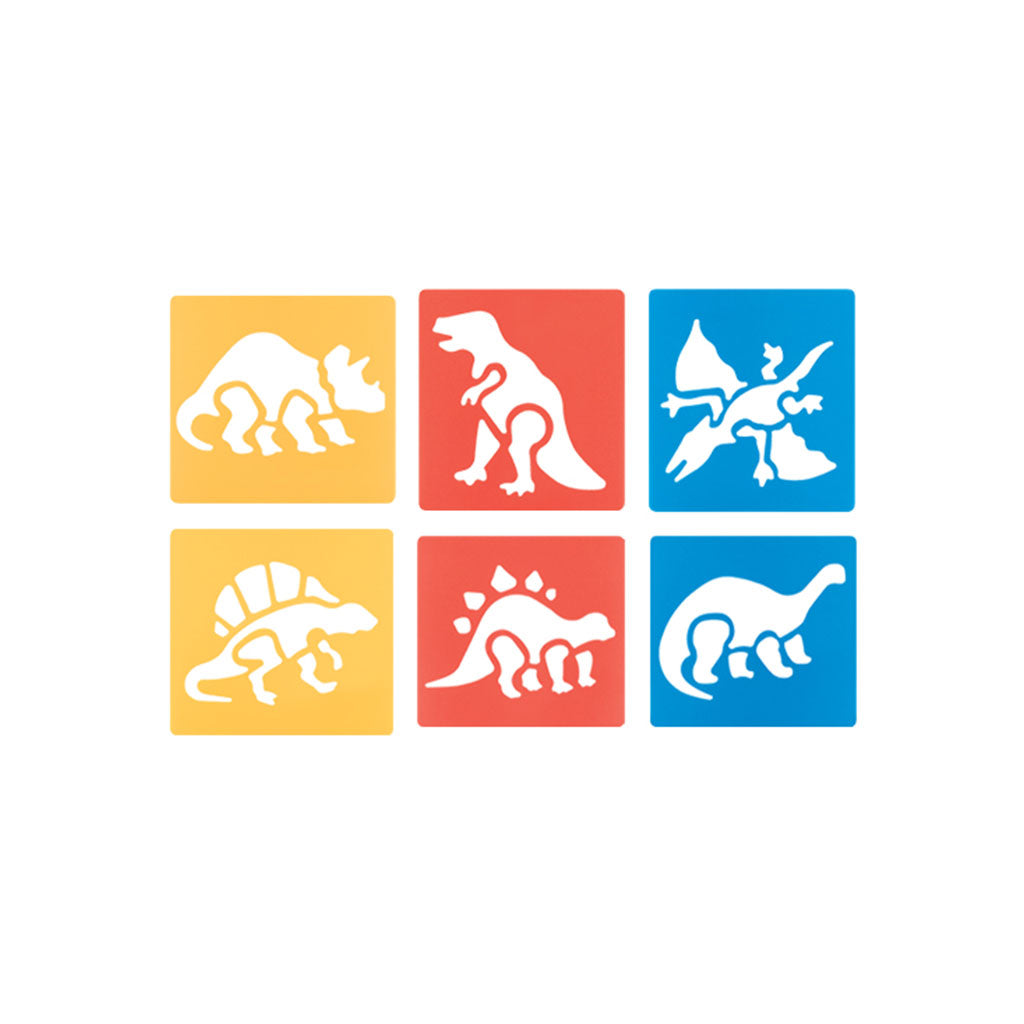 Dinosaur Stencils 15cm – Set of 6 - Educating Kids