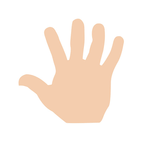 Paper Shapes Hand - Pack of 50 - Educating Kids