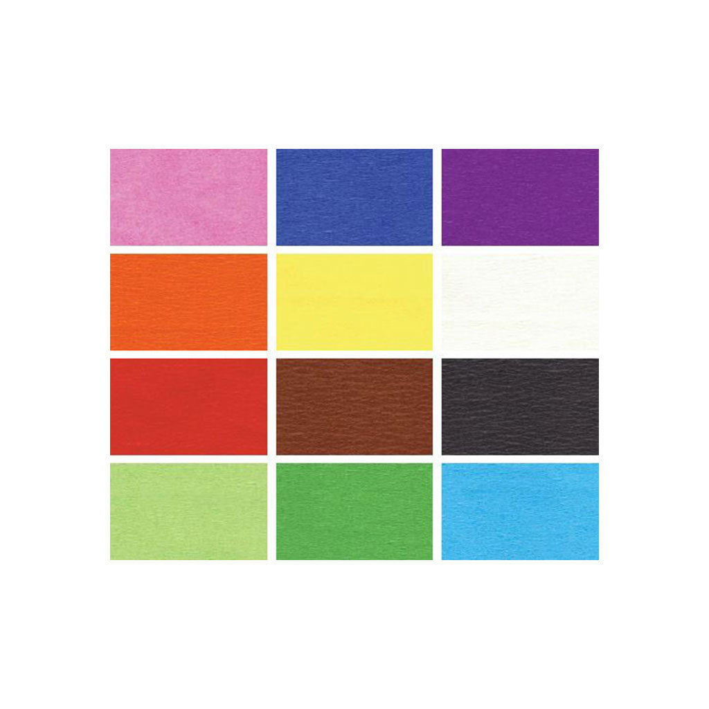 Crepe Paper - Pack of 12 - Assorted - Educating Kids