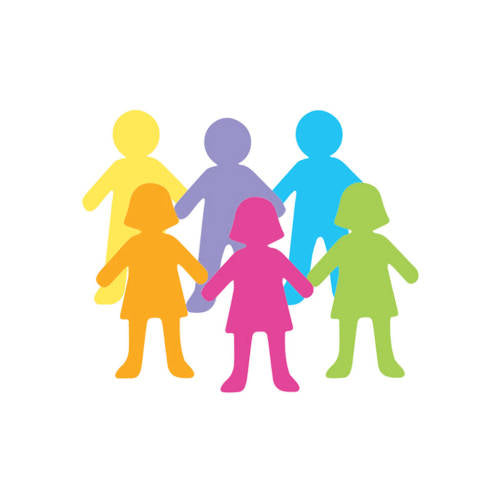 Pre-Cut Paper People Shapes Coloured - Pack of 48 - Educating Kids