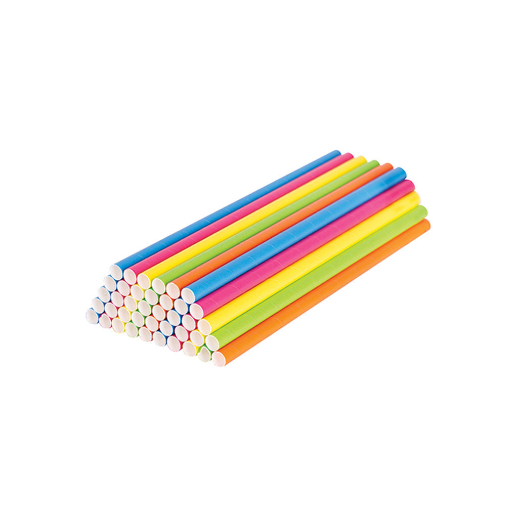 ECO Paper Straws Coloured - Pack of 500 - Educating Kids