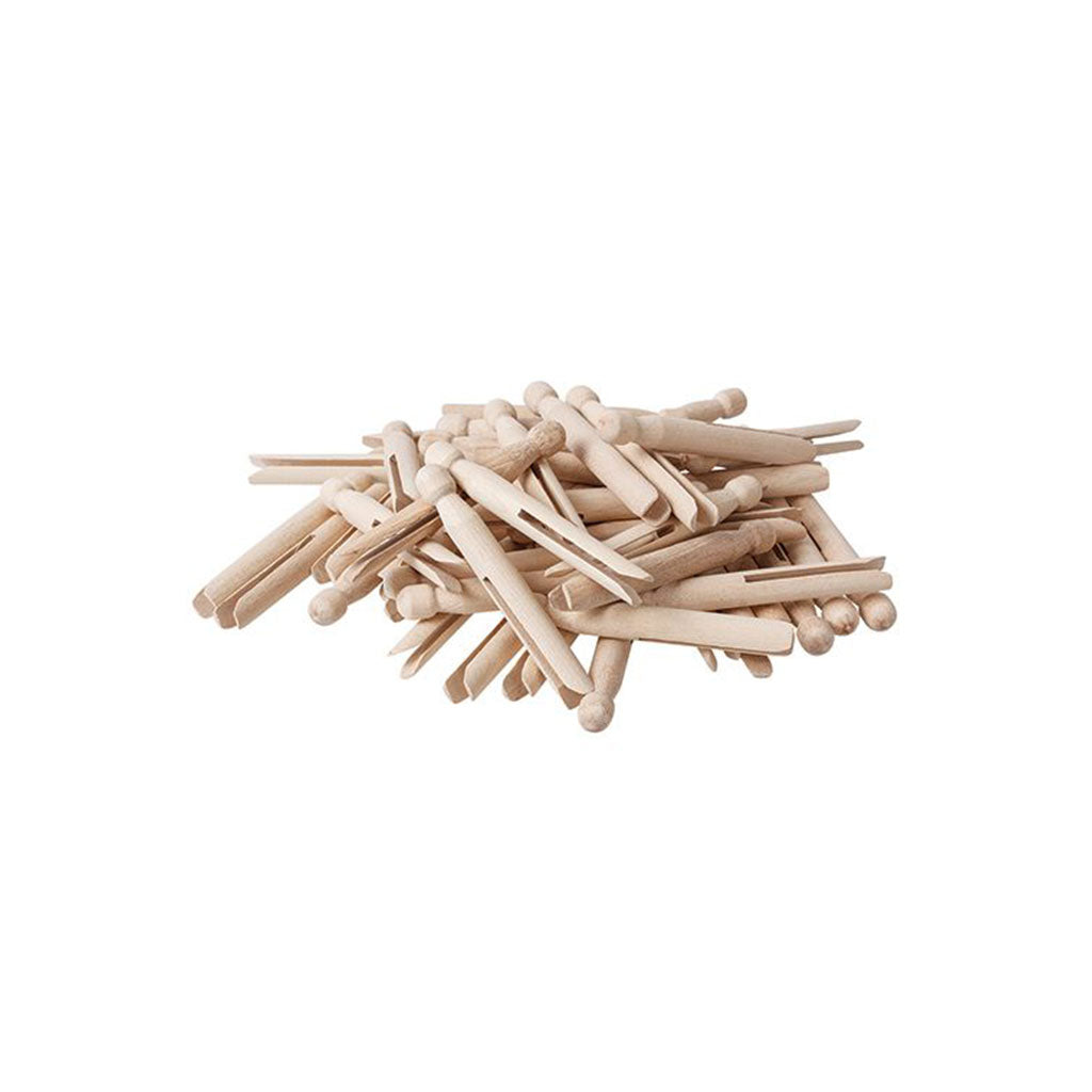 Dolly Pegs Natural 11cm – Pack of 60 - Educating Kids