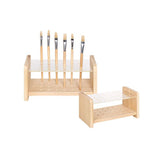 Brush Holder Wood/Acrylic 24 Hole