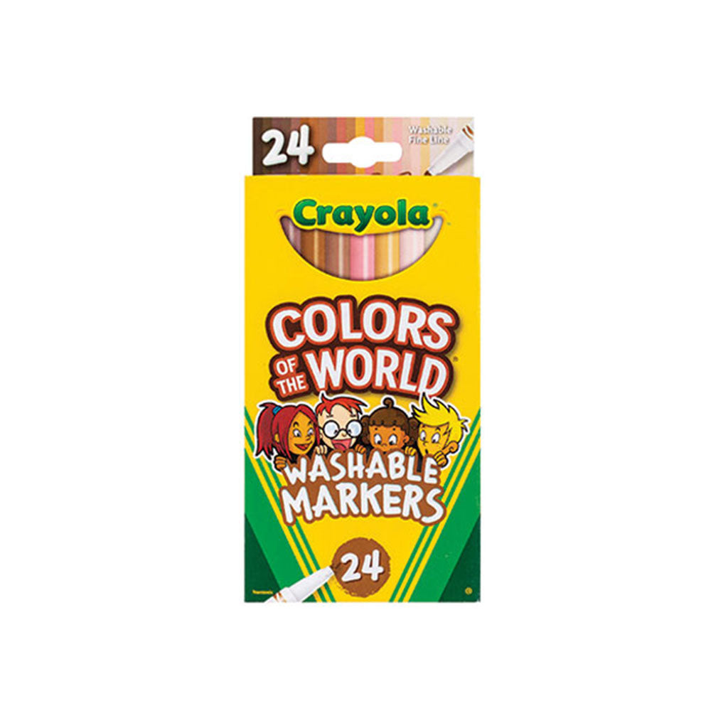 Crayola Colours of the World Fineline Markers - Pack of 24